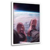 The Big View #2 - Leinwandbild mit Schattenfuge "weiß" - Hustling Sharks