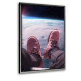 The Big View #2 - Leinwandbild mit Schattenfuge "silber" - Hustling Sharks