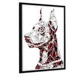 The Doberman - Leinwandbild mit Schattenfuge "schwarz" - Hustling Sharks