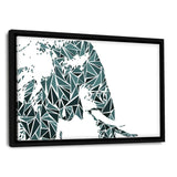 The Elephant - Leinwandbild mit Schattenfuge "schwarz" - Hustling Sharks