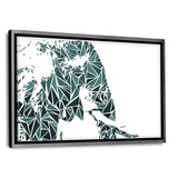 The Elephant - Leinwandbild mit Schattenfuge "silber" - Hustling Sharks