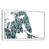The Elephant - Leinwandbild mit Schattenfuge "weiß" - Hustling Sharks