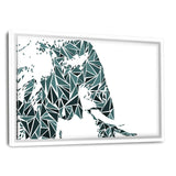 The Elephant - Leinwandbild mit Schattenfuge "weiß" - Hustling Sharks