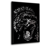 The Gorilla - Leinwandbild mit Schattenfuge "schwarz" - Hustling Sharks