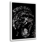 The Gorilla - Leinwandbild mit Schattenfuge "weiß" - Hustling Sharks