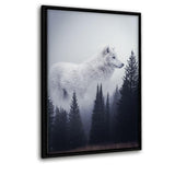 The Lonely Wolf- Leinwandbild mit Schattenfuge "schwarz" - Hustling Sharks