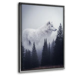 The Lonely Wolf- Leinwandbild mit Schattenfuge "silber" - Hustling Sharks