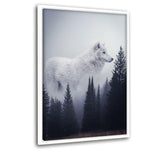 The Lonely Wolf- Leinwandbild mit Schattenfuge "weiß" - Hustling Sharks