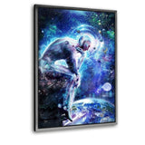 The Mystery Of Ourselves - Leinwandbild mit Schattenfuge "silber"- Hustling Sharks