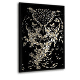 The Owl - Leinwandbild mit Schattenfuge "schwarz" - Hustling Sharks