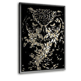 The Owl - Leinwandbild mit Schattenfuge "silber" - Hustling Sharks