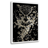 The Owl - Leinwandbild mit Schattenfuge "weiß" - Hustling Sharks