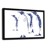 The Penguins - Leinwandbild mit Schattenfuge "schwarz" - Hustling Sharks