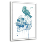 The Skull - Leinwandbild mit Schattenfuge "weiß - Hustling Sharks