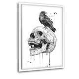 The Skull b/w - Leinwandbild mit Schattenfuge "weiß" - Hustling Sharks