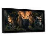 The Three Animals - Leinwandbild mit Schattenfuge "schwarz" - Hustling Sharks
