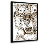 The Tiger - Leinwandbild mit Schattenfuge "schwarz" - Hustling Sharks
