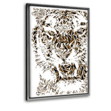 The Tiger - Leinwandbild mit Schattenfuge "silber" - Hustling Sharks