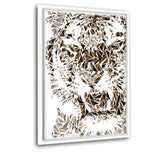 The Tiger - Leinwandbild mit Schattenfuge "weiß" - Hustling Sharks