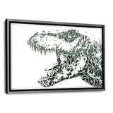 The Tiranosaurus - Leinwandbild mit Schattenfuge "silber" - Hustling Sharks