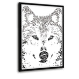 The Wolf - Leinwandbild mit Schattenfuge "schwarz" - Hustling Sharks