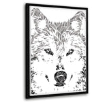 The Wolf - Leinwandbild mit Schattenfuge "schwarz" - Hustling Sharks