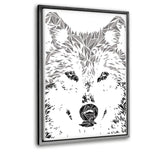 The Wolf - Leinwandbild mit Schattenfuge "silber" - Hustling Sharks