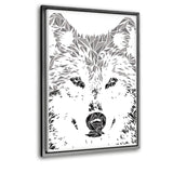 The Wolf - Leinwandbild mit Schattenfuge "silber" - Hustling Sharks