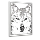 The Wolf - Leinwandbild mit Schattenfuge "weiß" - Hustling Sharks