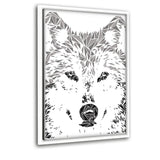 The Wolf - Leinwandbild mit Schattenfuge "weiß" - Hustling Sharks