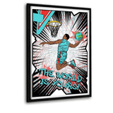 THE WORLD IS YOURS! - Leinwandbild mit Schattenfuge "schwarz" - Hustling Sharks