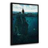 The Lost City - Leinwandbild mit Schattenfuge "schwarz" - Hustling Sharks