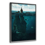 The Lost City - Leinwandbild mit Schattenfuge "silber" - Hustling Sharks