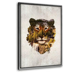Der Tiger - Leinwandbild mit Schattenfuge "silber"- Hustling Sharks