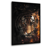 Tiger Sparkles - Leinwandbild mit Schattenfuge "schwarz" - Hustling Sharks