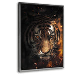 Tiger Sparkles - Leinwandbild mit Schattenfuge "silber" - Hustling Sharks