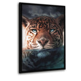 Underwater Jaguar - Leinwandbild mit Schattenfuge "schwarz" - Hustling Sharks