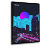 VHS City - Leinwandbild mit Schattenfuge "schwarz" - Hustling Sharks