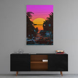 Vaporwave Sunset - Mockup mit Hintergrund - Hustling Sharks