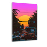 Vaporwave Sunset - Plexiglasbild - Hustling Sharks