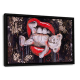 WHITE BEAR - Leinwandbild mit Schattenfuge "schwarz" - Hustling Sharks