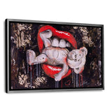 WHITE BEAR - Leinwandbild mit Schattenfuge "silber" - Hustling Sharks