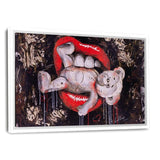 WHITE BEAR - Leinwandbild mit Schattenfuge "weiß" - Hustling Sharks