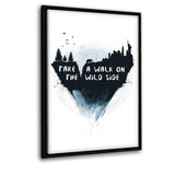 Walk On The Wild Side - Leinwandbild mit Schattenfuge "schwarz" - Hustling Sharks