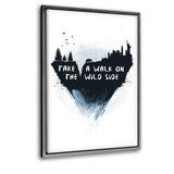 Walk On The Wild Side - Leinwandbild mit Schattenfuge "silber" - Hustling Sharks