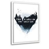 Walk On The Wild Side - Leinwandbild mit Schattenfuge "weiß" - Hustling Sharks
