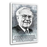 Erfolg bedeutet “Nein” zu sagen! - Leinwandbild mit Rahmen "weiß" - Hustling Sharks