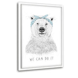 We Can Do It - Leinwandbild mit Schattenfuge "weiß" - Hustling Sharks