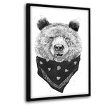 Wild Bear - Leinwandbild mit Schattenfuge "schwarz" - Hustling Sharks