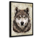 Der Wolf - Leinwand mit Schattenfuge "schwarz" - Hustling Sharks